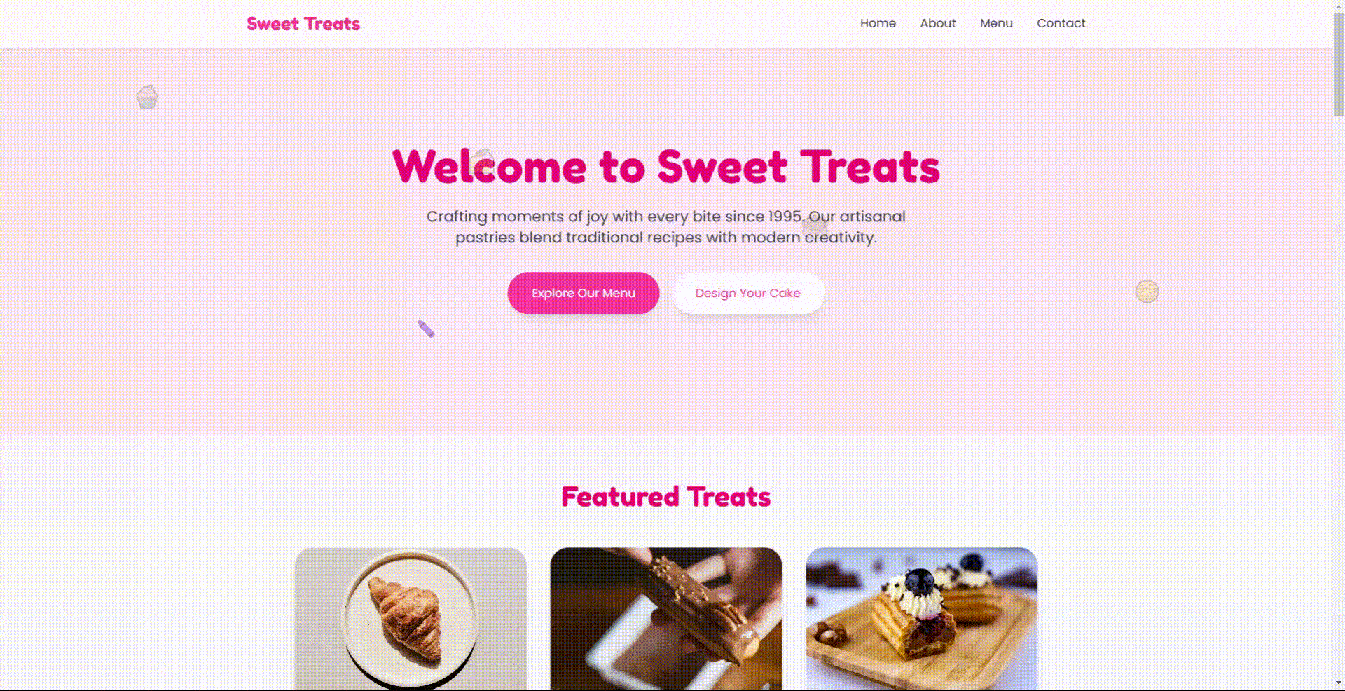 sweet treats bakery website link